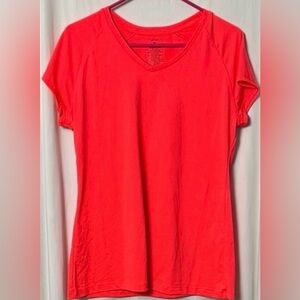 Aviva Hot Pink Active Short Sleeve Tee Size Large